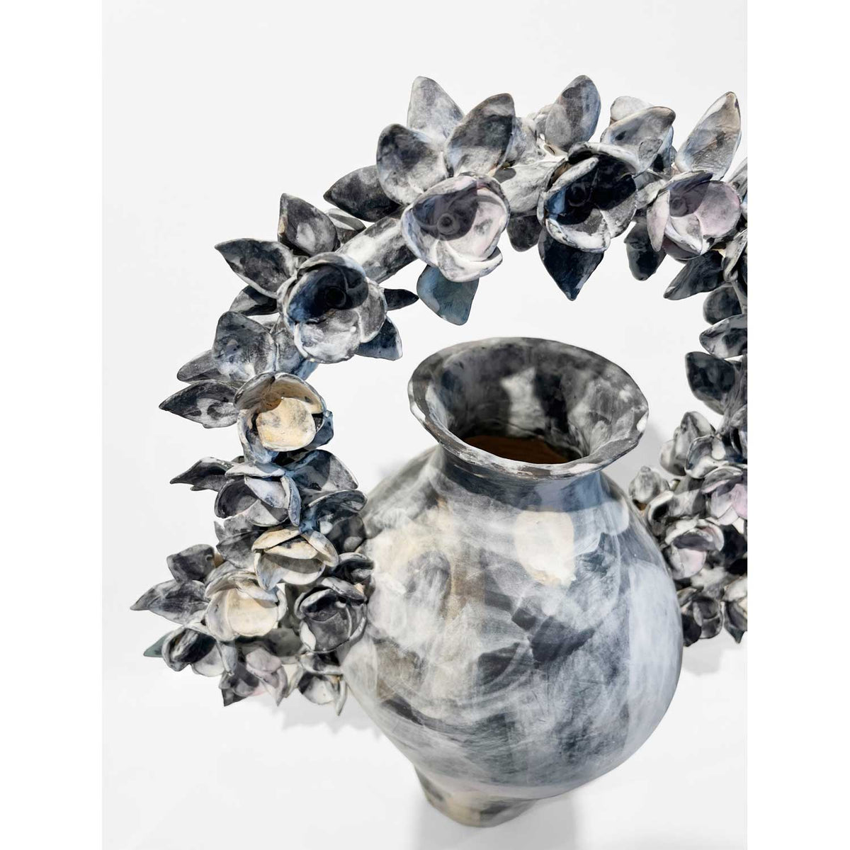White Tree of Life Vessel - Petroff Gallery - Ceramic Art