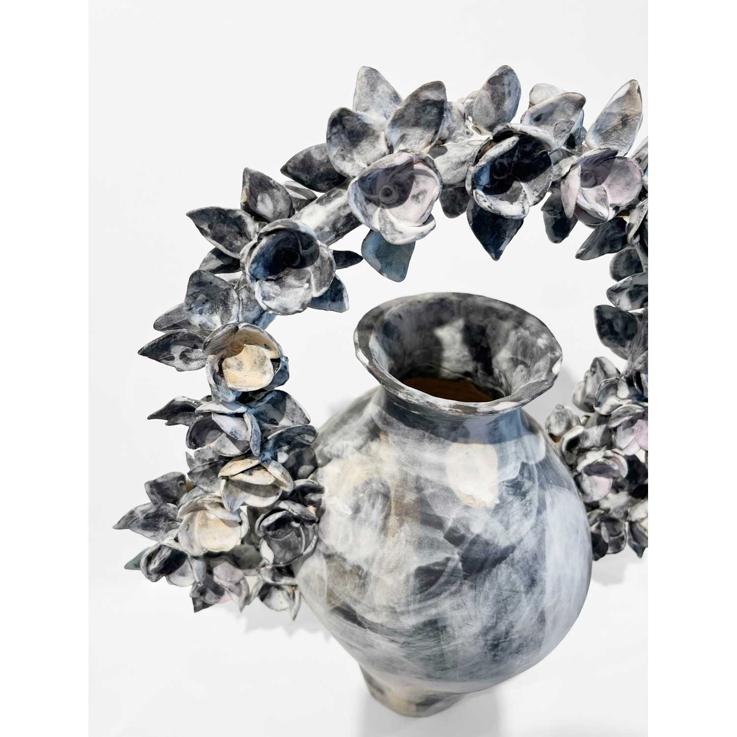 White Tree of Life Vessel - Petroff Gallery - Ceramic Art