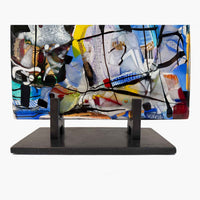 Square Glass Panel 1 Base - Petroff Gallery - Glass Art