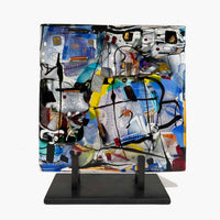 Square Glass Panel 1 - Petroff Gallery - Glass Art