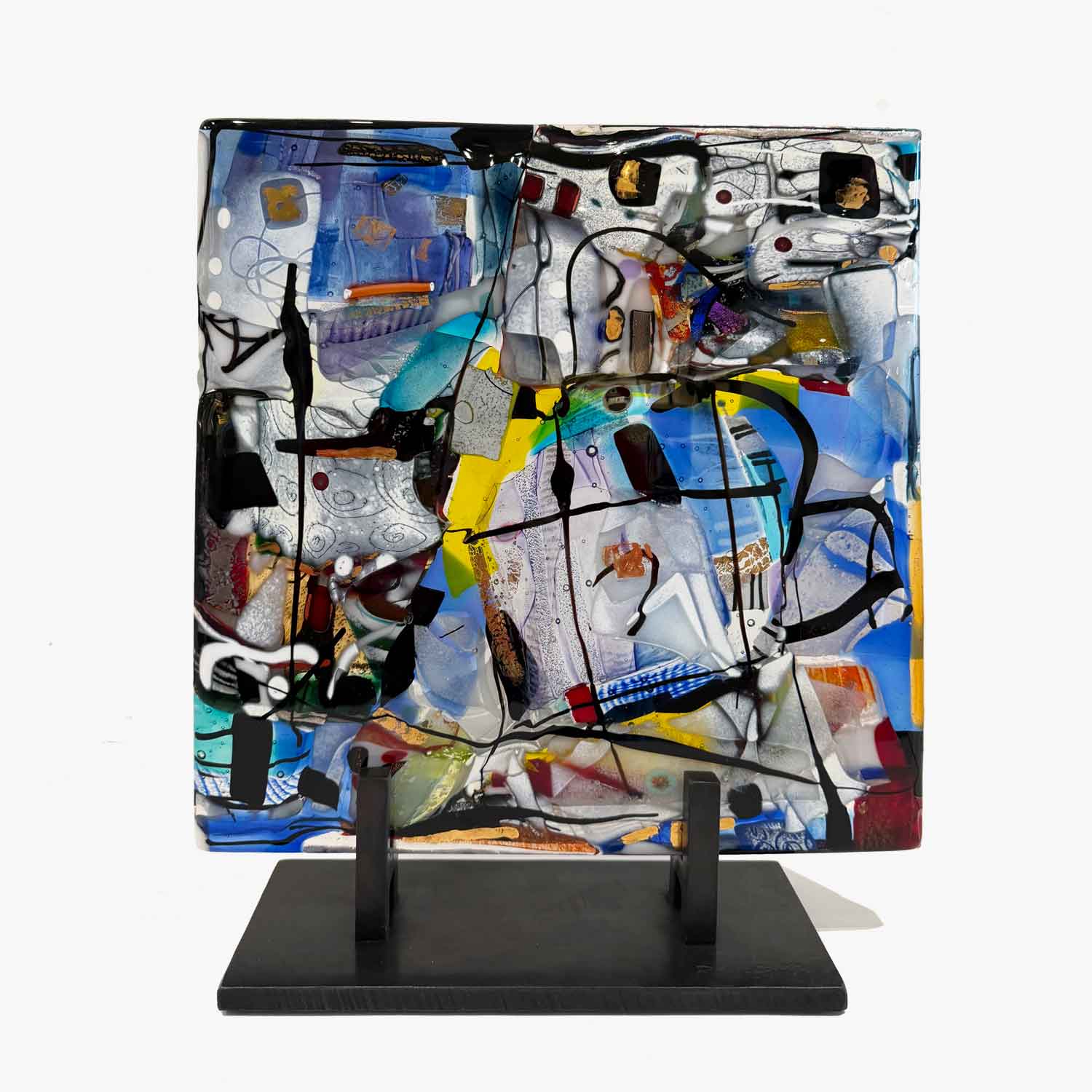 Square Glass Panel 1 - Petroff Gallery - Glass Art