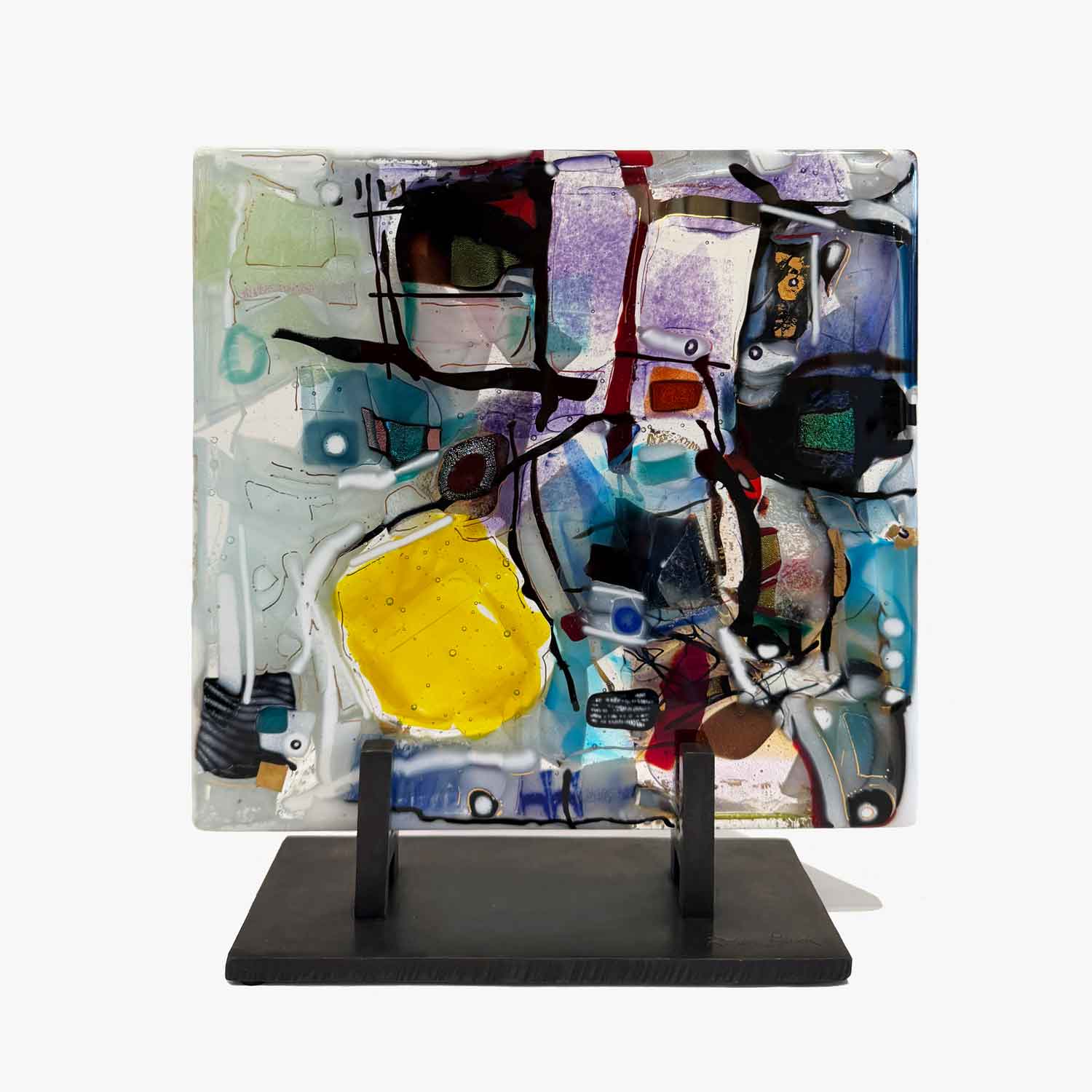 Square Glass Panel 2 - Petroff Gallery - Glass Art