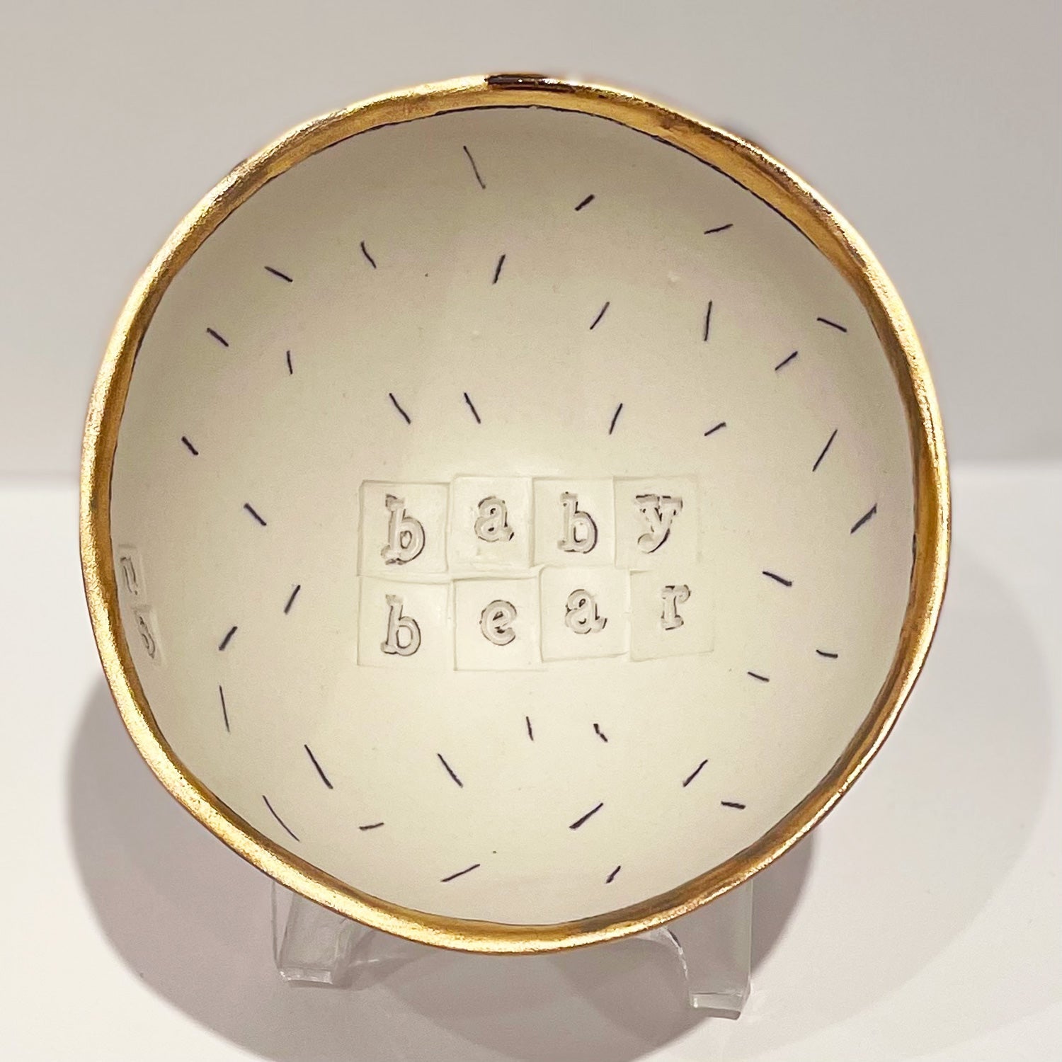 Baby Bear Baby Bowl - Petroff Gallery -  - Marla Buck - Baby Bear Baby Bowl, 4,5" x 4.5" x 2"