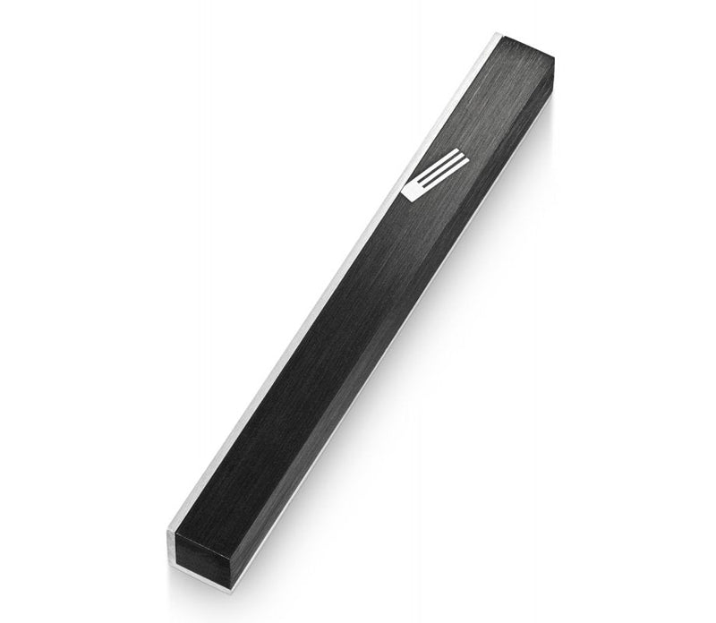 Back Mezuzah - Silver shin & line - Petroff Gallery -  - 