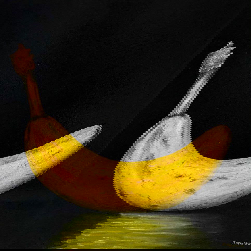 Banana 12" x 12" - Petroff Gallery -  - Joanne Helman -banana