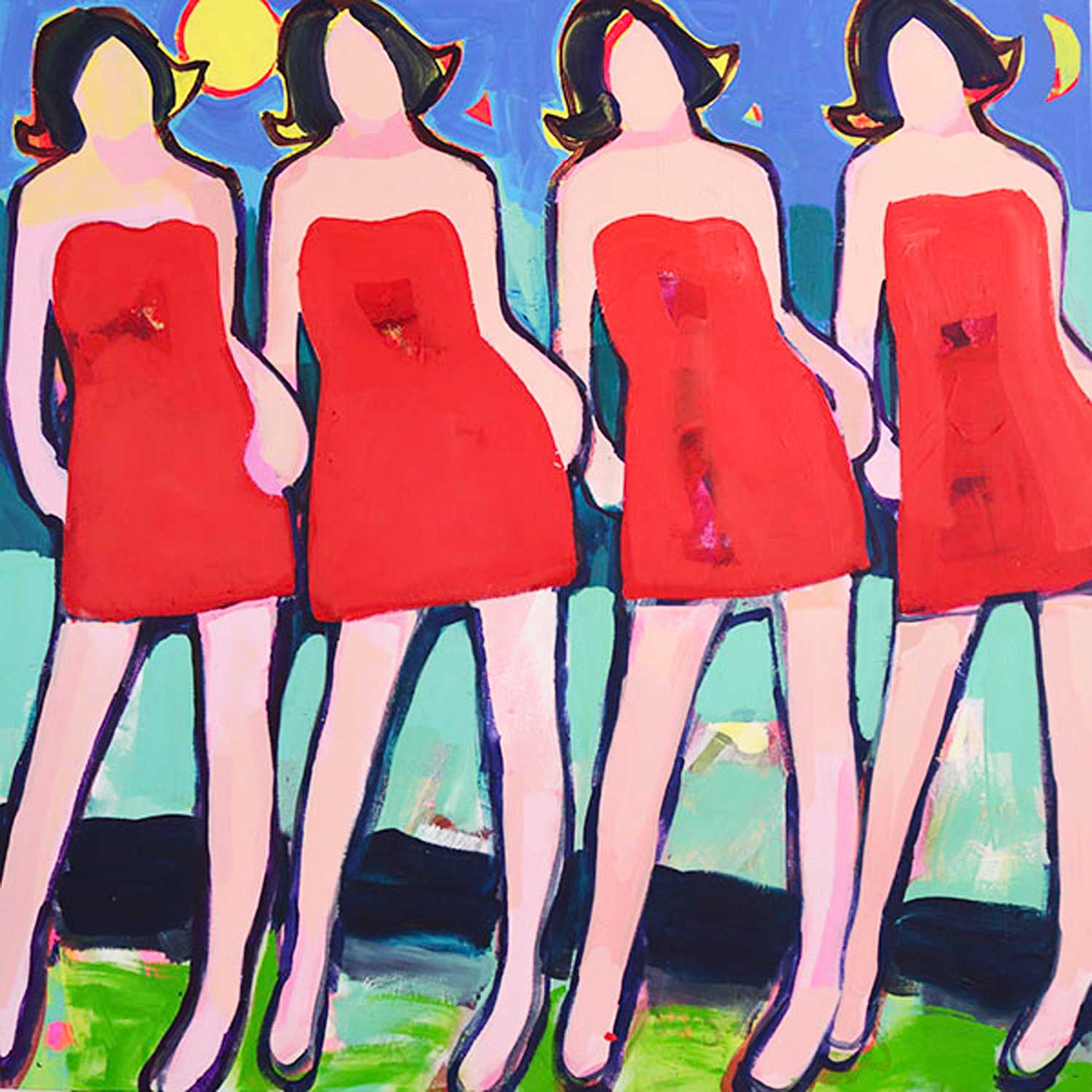 Beach Girl 48" x 48" - Petroff Gallery -  - 