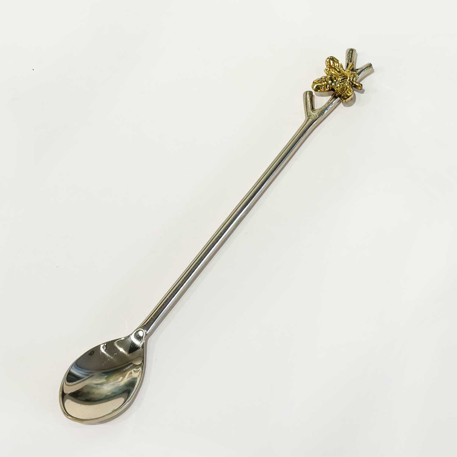 Twig with Bee Long Spoon Gold - Petroff Gallery - Tableware