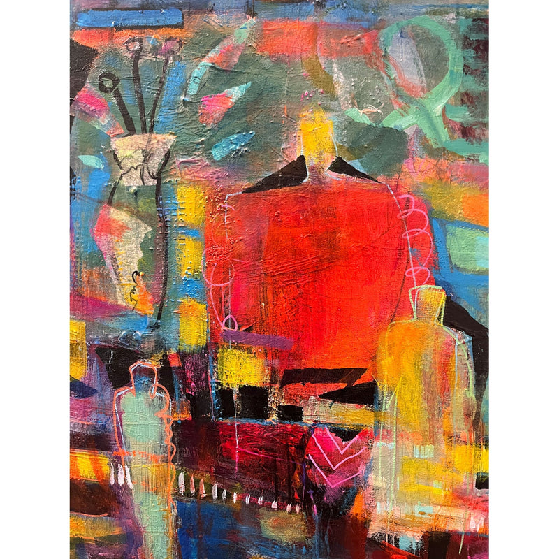 Beneath the Same Blue Sky 2 40" x 40" - Petroff Gallery -  - Rina Gottesman - Beneath the Same Blue Sky 2, 40" x 40"