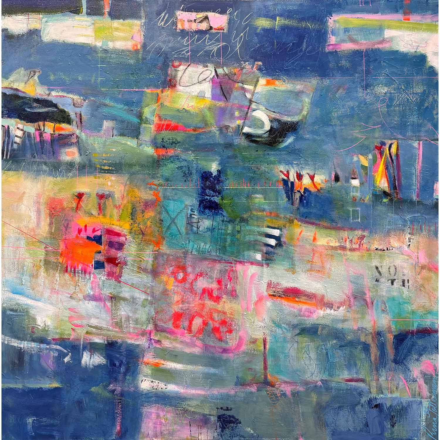 Beyond The Blue 48" x 48" - Petroff Gallery - Painting