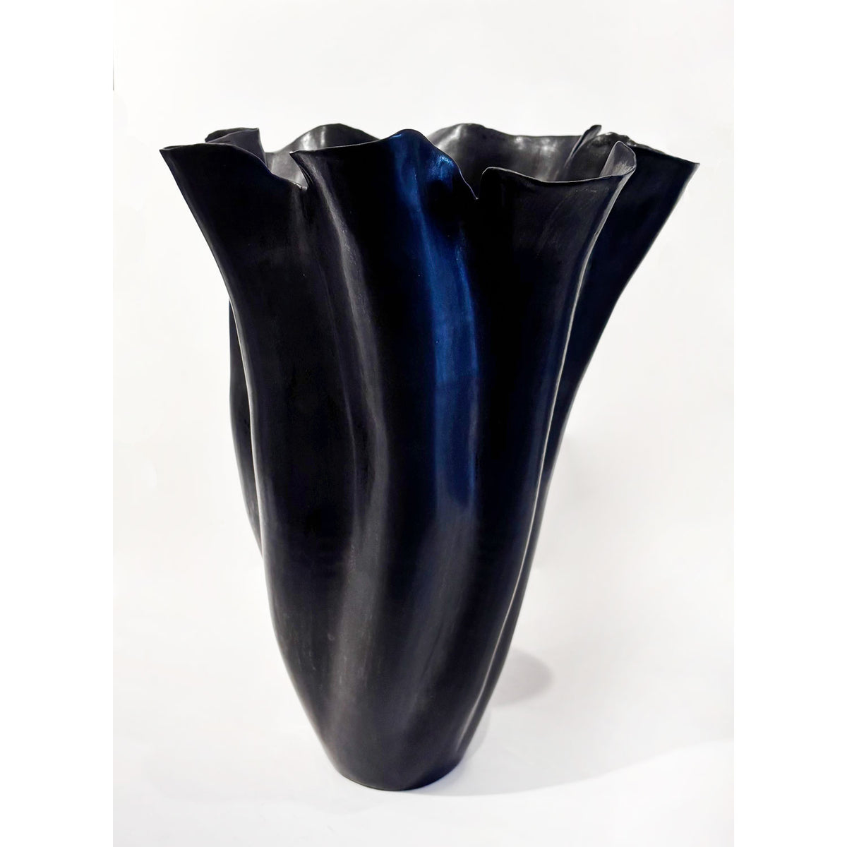 Black Petal Vase IV - Petroff Gallery - Ceramic Art