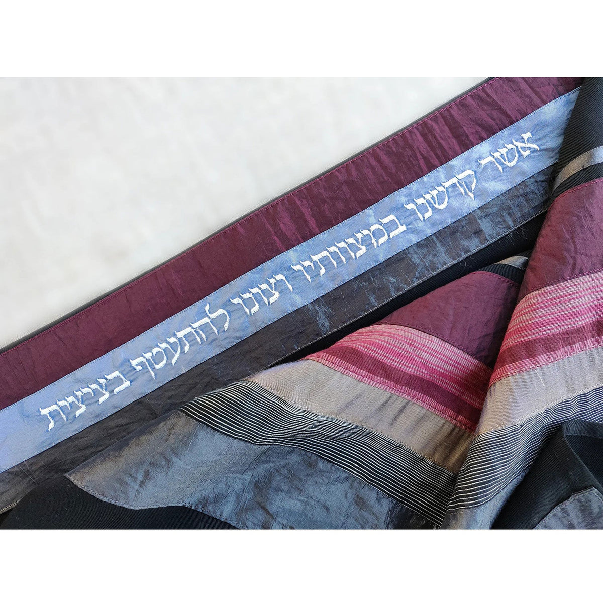Black & Red Tallit - Petroff Gallery -  - Gabrieli - Black & Red Tallit 
