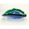 Blue/Emerald Cane Bowl - Petroff Gallery - Glass Art