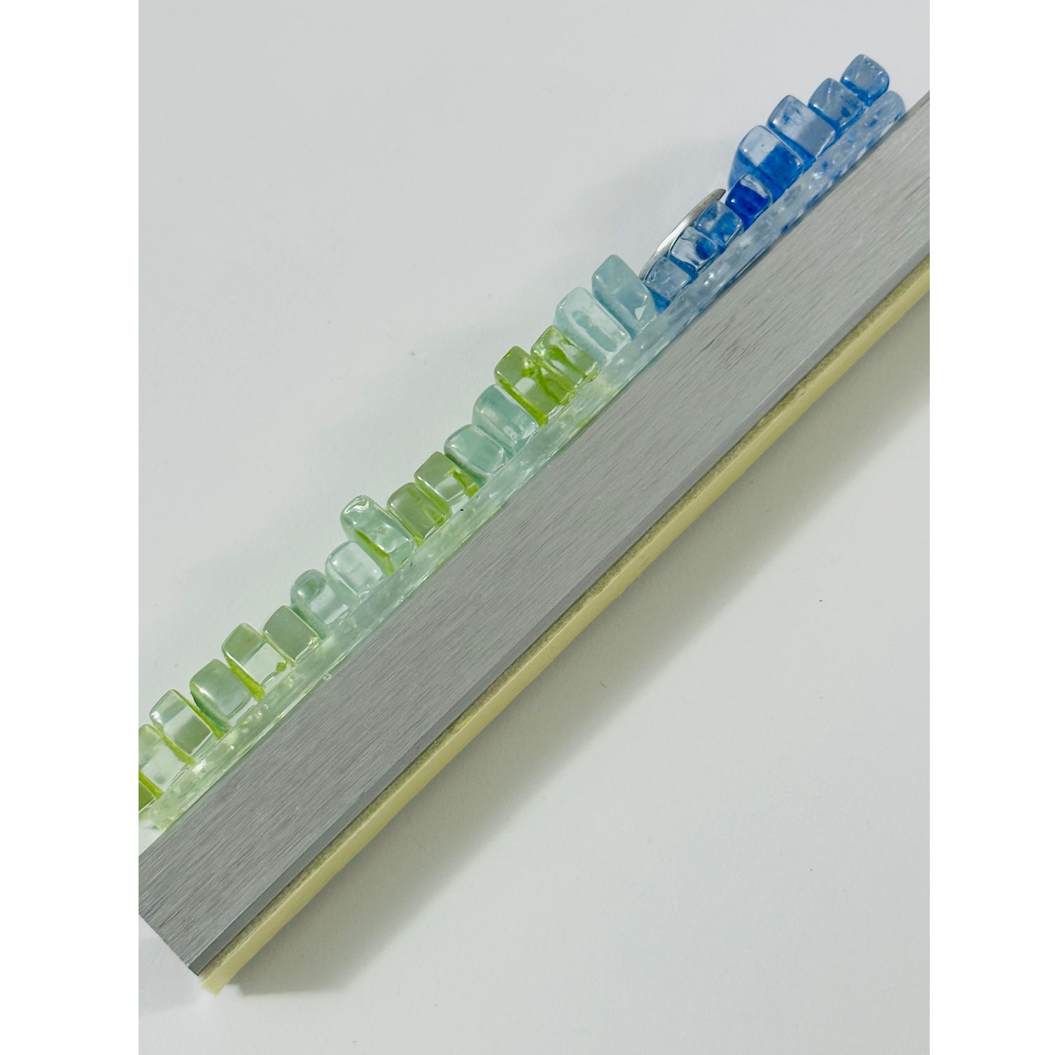 Blue/Green Glass Mezuzah - Petroff Gallery -  - 