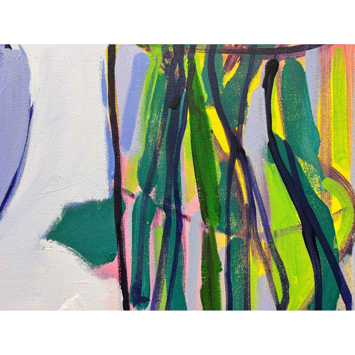 Blue Tulips with Sun 42" x 42" - Petroff Gallery - Painting