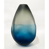 Blue Black 2-Tone Summit Vase Matte Finish - Petroff Gallery - Glass Art