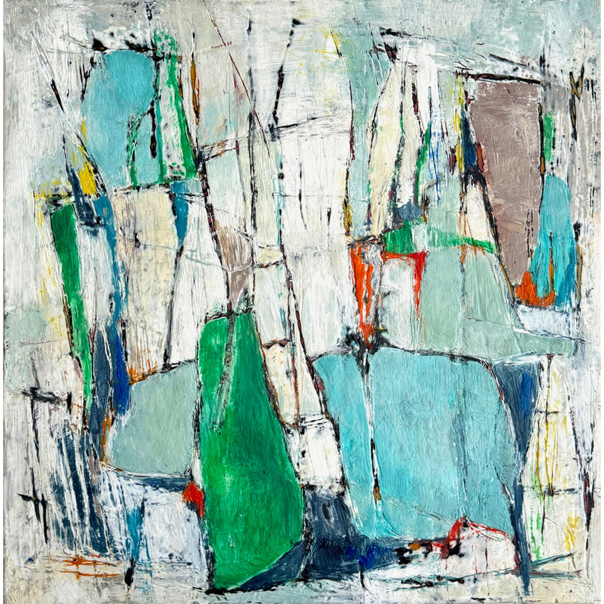 Blue Canyons 12" x 12" - Petroff Gallery -  - Anastessia Bettas - Blue Canyons, 12" x 12"