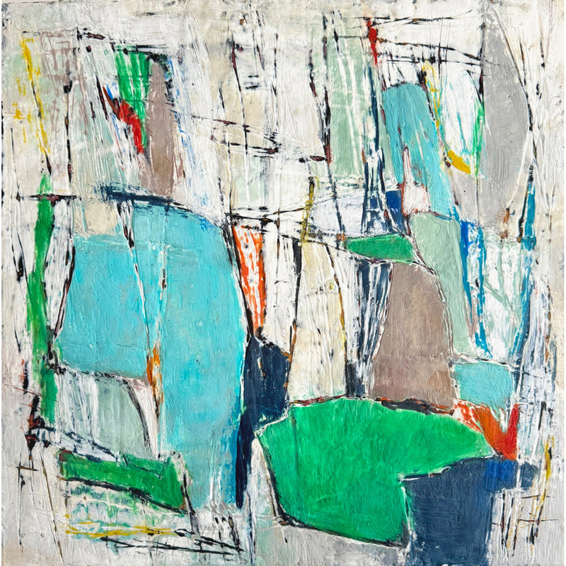 Blue Canyons II 12" x 12" - Petroff Gallery -  - Anastessia Bettas - Blue Canyons II, 12" x 12"