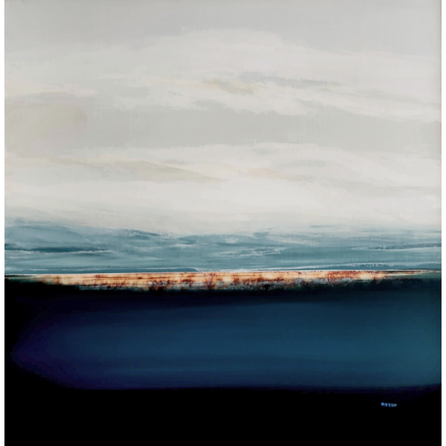 Blue Horizon 40" x 40" - Petroff Gallery -  - Chris Masoure - Blue Horizon, 40" x 40"