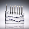 Blue Lines "S" Menorah - Petroff Gallery -  - Joel & Candace Bless - Menorah