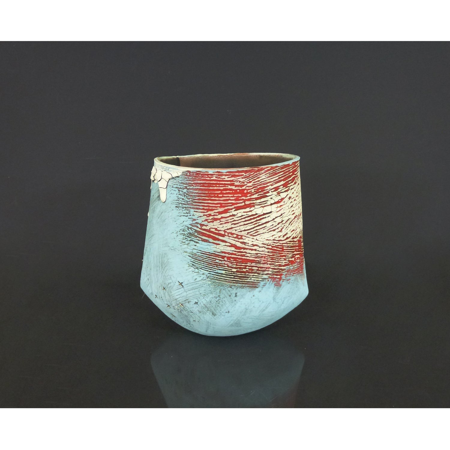 Blue & Red Vessel - Petroff Gallery -  - Lesley McInally - Blue & Red Vessel