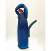 Blue Sculptural Teapot with Red Lid Petroff Gallery 