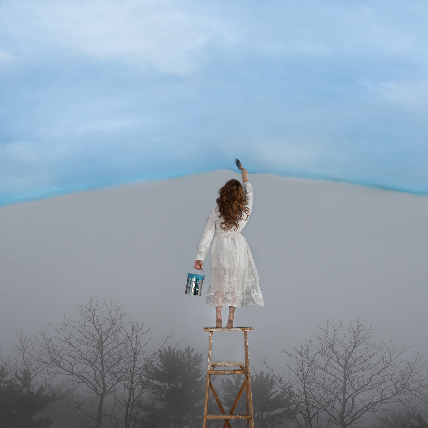 Blue Skies Ahead 9.5" x 9.5" - Petroff Gallery -  - 