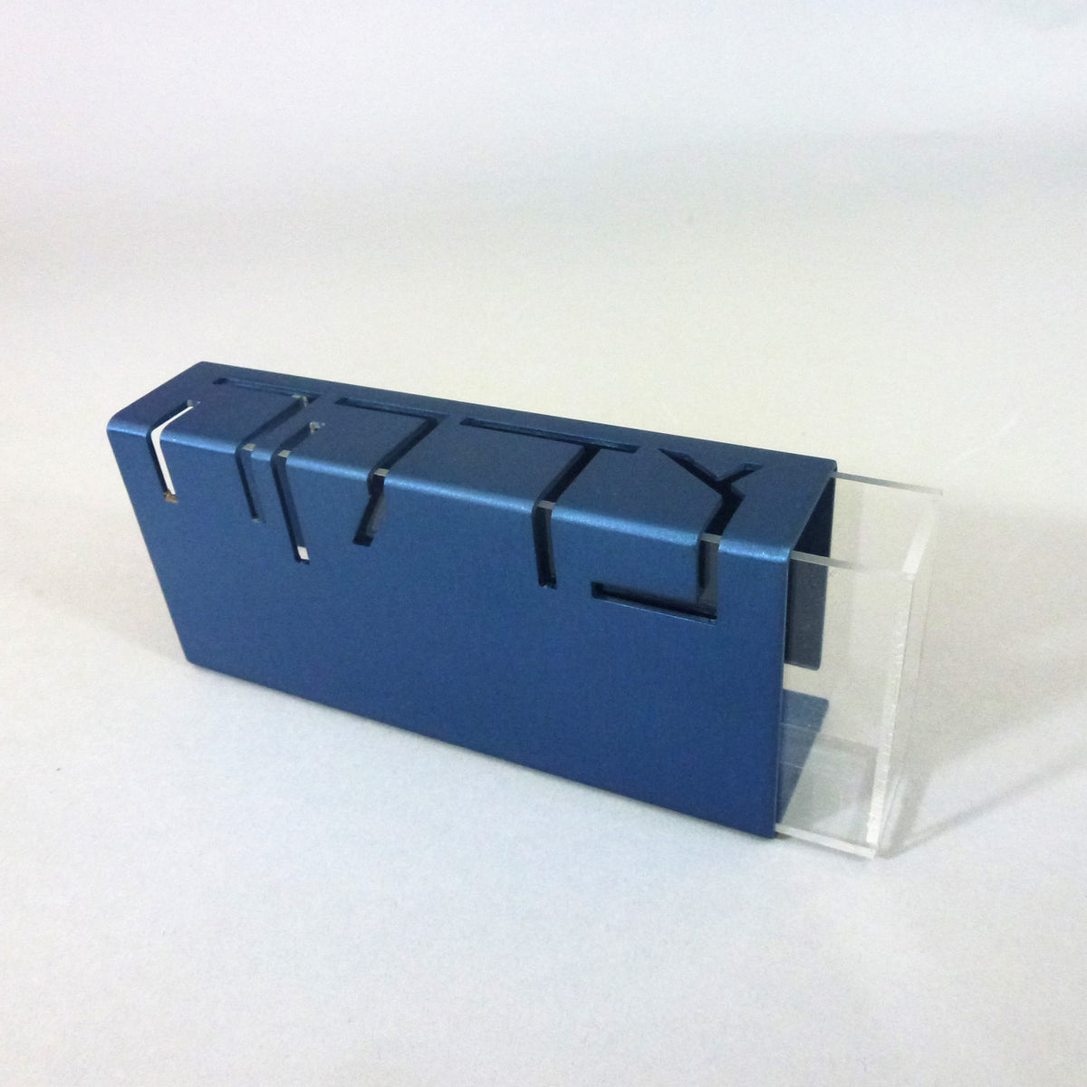 Tzedakah Box Blue - Petroff Gallery - Judaica
