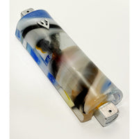 Blue, White and Black Mezuzah - Petroff Gallery -  - Lesley & Al Kroach - Blue, White and Black Mezuzah