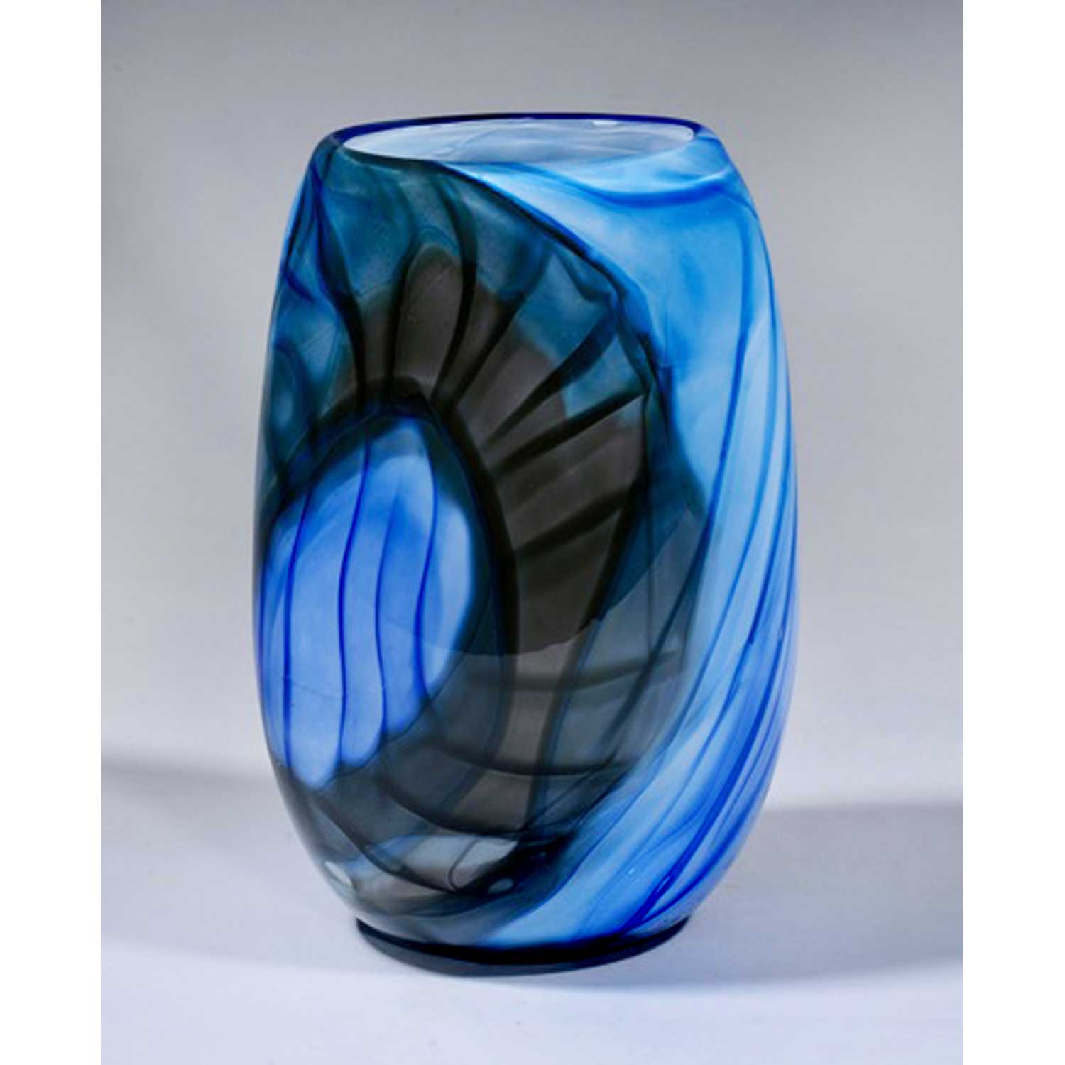 Blue and Grey Circle Ether Series Petroff Gallery 