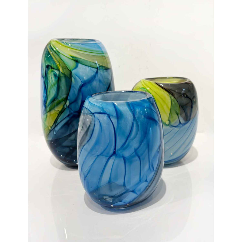 Blue with Lime Ether Series Petroff Gallery 