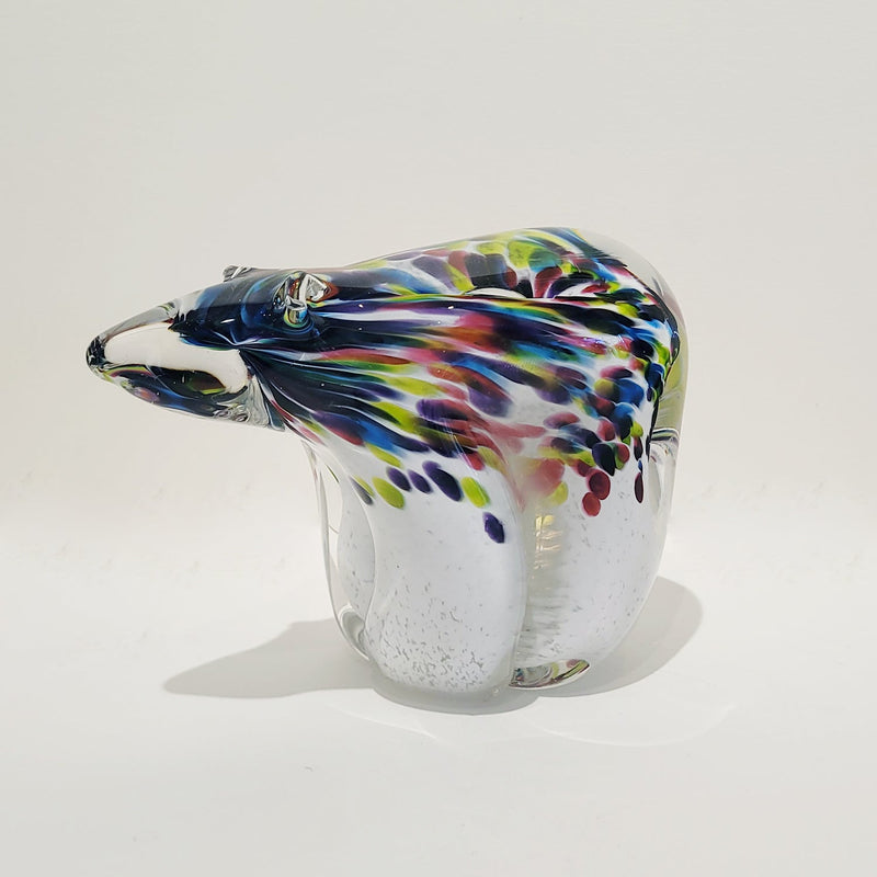Borealis Multicolour Medium Bear - Petroff Gallery - Glass Art