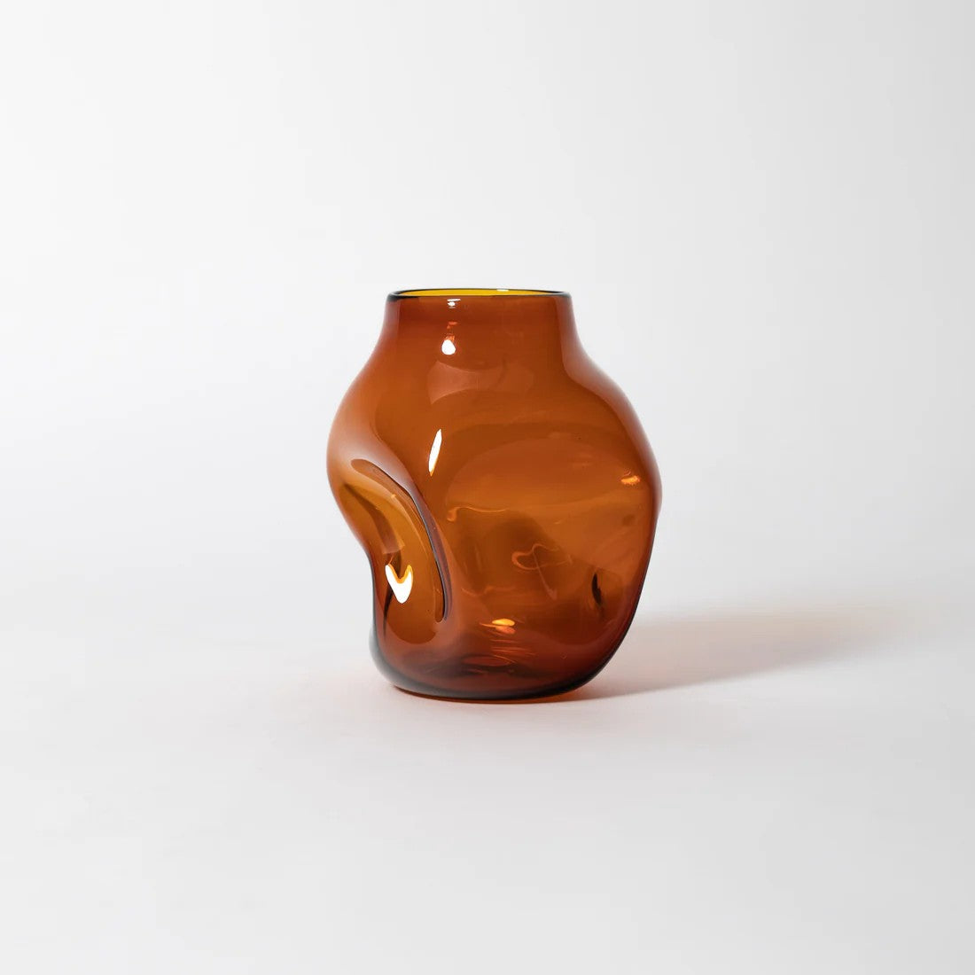 Amber Boulder Vase - Petroff Gallery - Glass Art