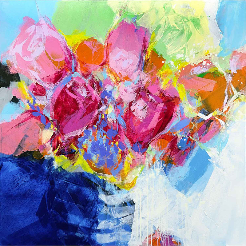 Bouquet of Whispers 36" x 36" - Petroff Gallery - Painting