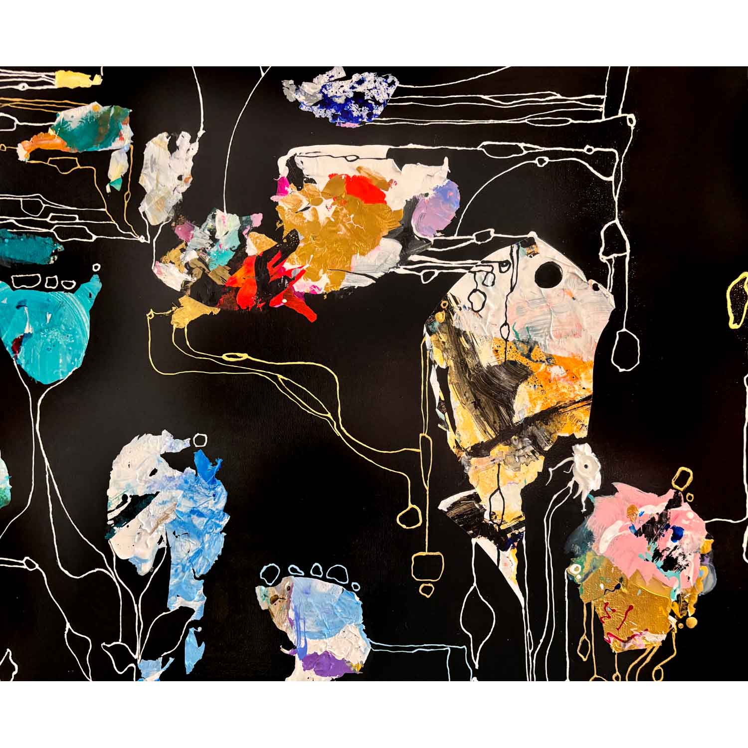 Brighter in Darkness 48" x 48" - Petroff Gallery - Painting