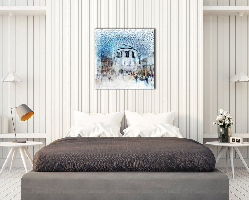 British Museum  33" x 33" - Petroff Gallery -  - Chris Albert - The british museum 33 x 33