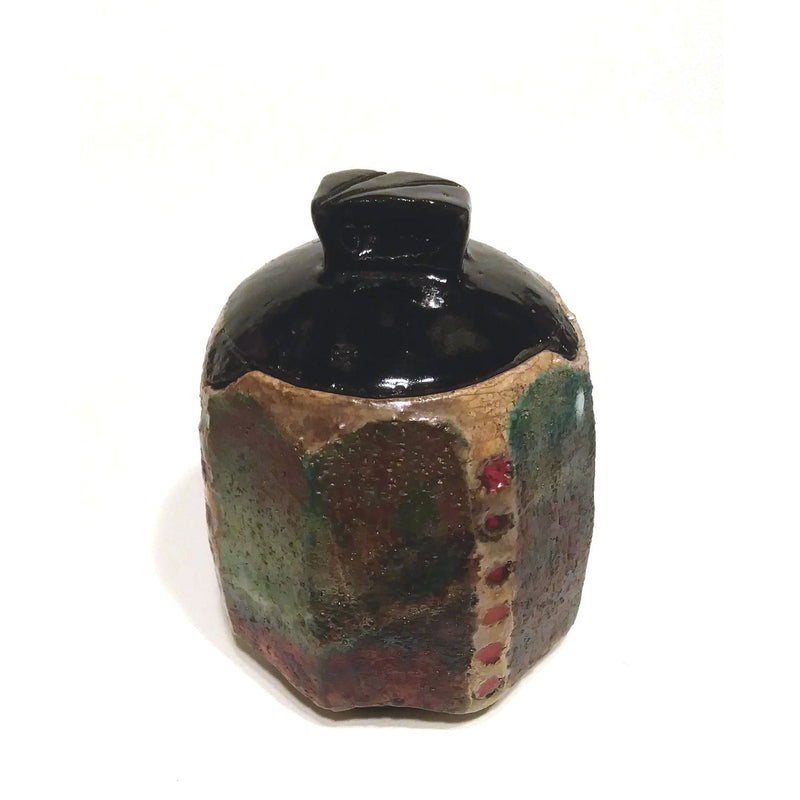 Bronze Glaze Jar with Black Lid - Petroff Gallery