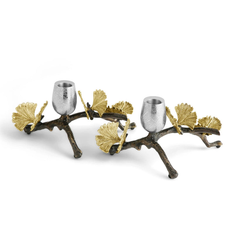 Butterfly Ginkgo Low Candle Holders - Petroff Gallery -  - Michael Aram - Butterfly Ginkgo Low Candle Holders