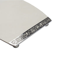 White Porcelain Challah Board Metal Cutout