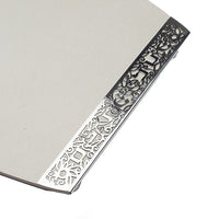 White Porcelain Challah Board with Metal Cutout - Petroff Gallery - Judaica Art