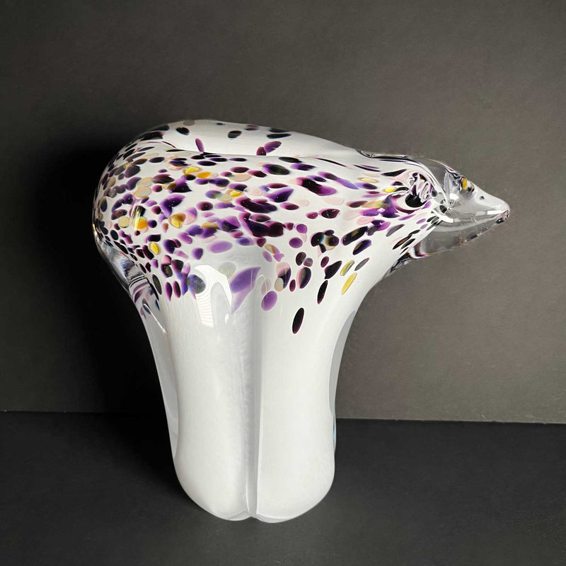 Purple Large Bear - Petroff Gallery - Glass Sculpture