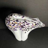 Purple Large Bear (upper view)- Petroff Gallery - Glass Sculpture