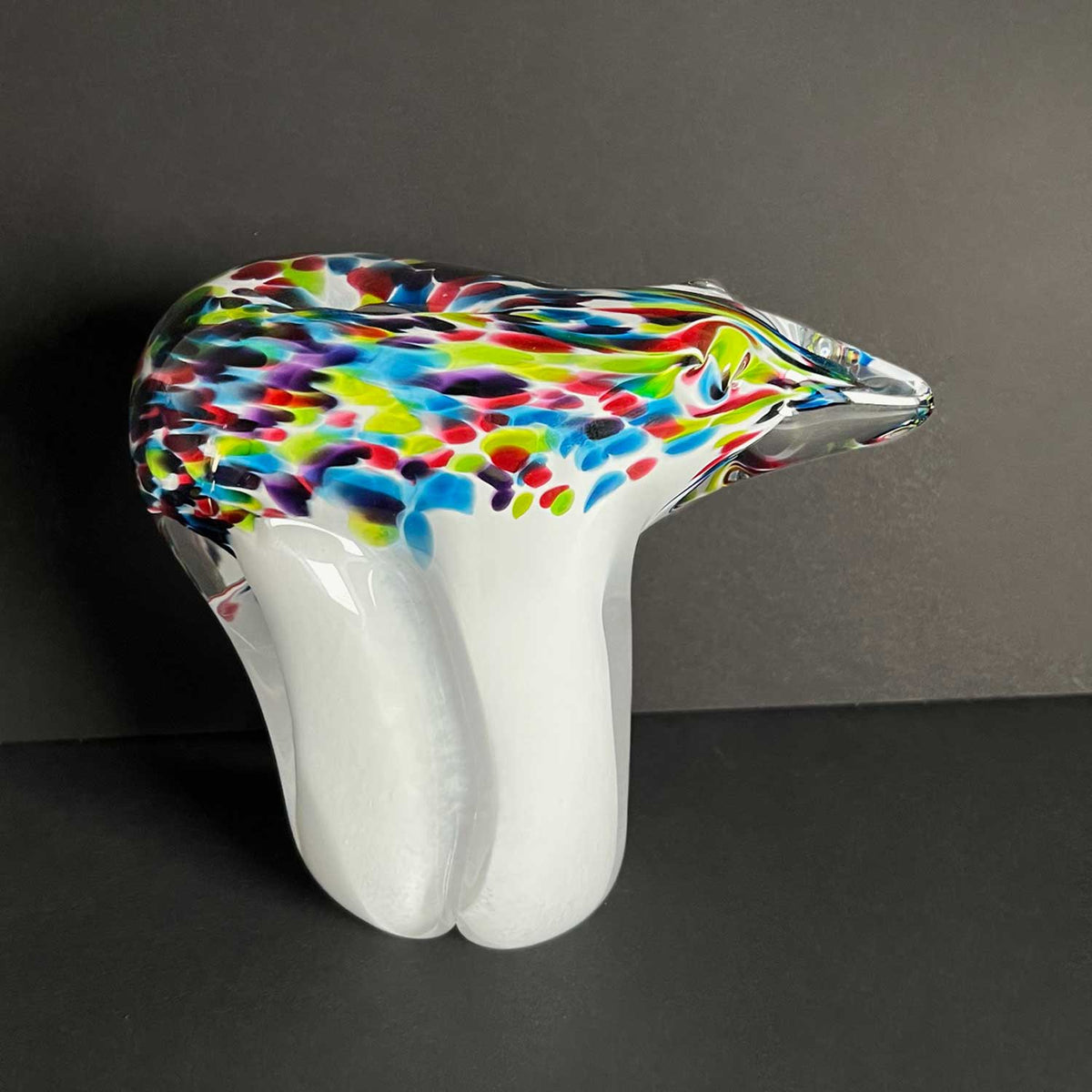 Borealis Multicolour Medium (Upper View) - Petroff Gallery - Glass Sculptue