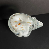 Golden Wedding White Small (Upper View) - Petroff Gallery - Glass Sculpture