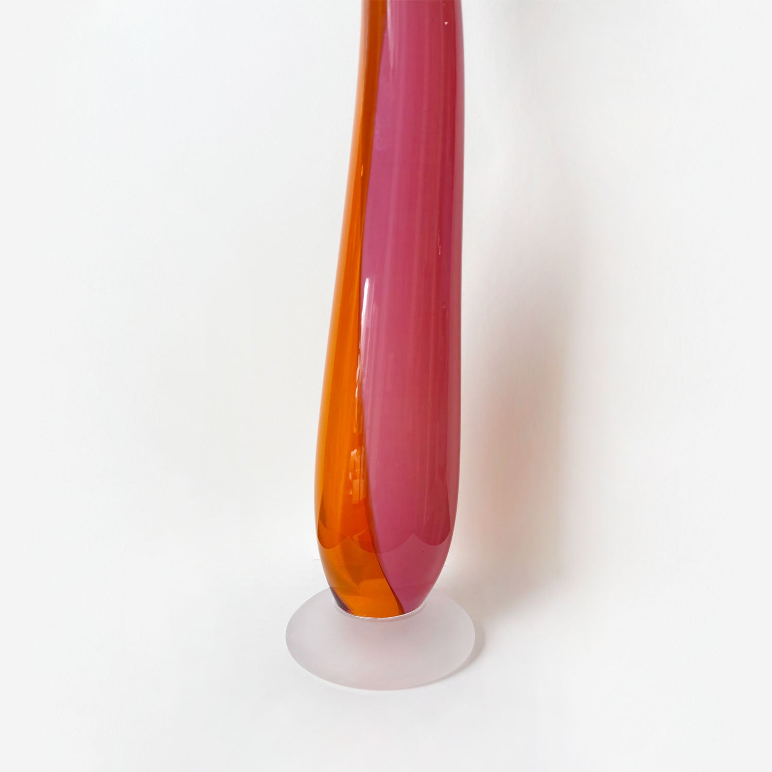 Kelp Spire Orange/Pink 2 Detail View - Petroff Gallery - Glass Art