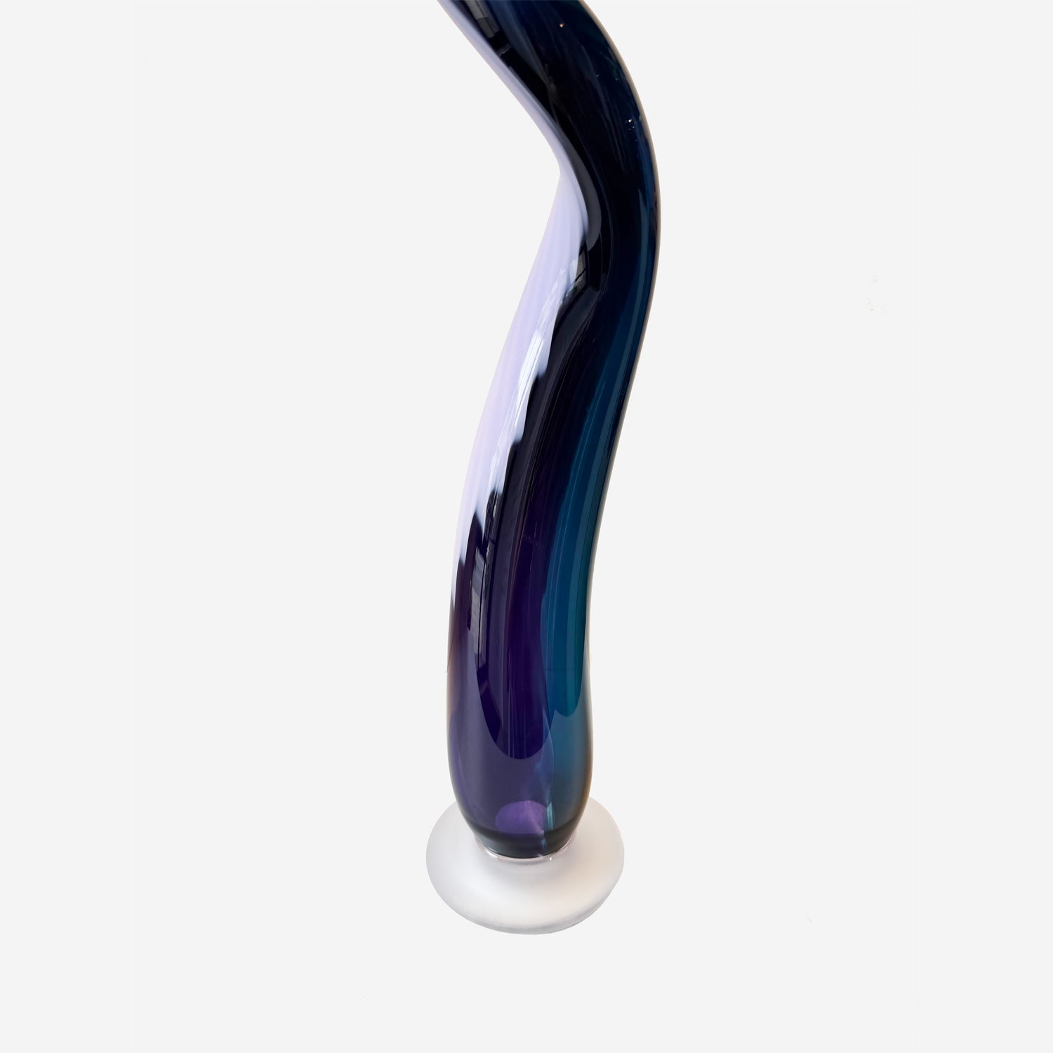 Kelp Spire Blue/Purple 2 Detail View - Petroff Gallery - Glass Art
