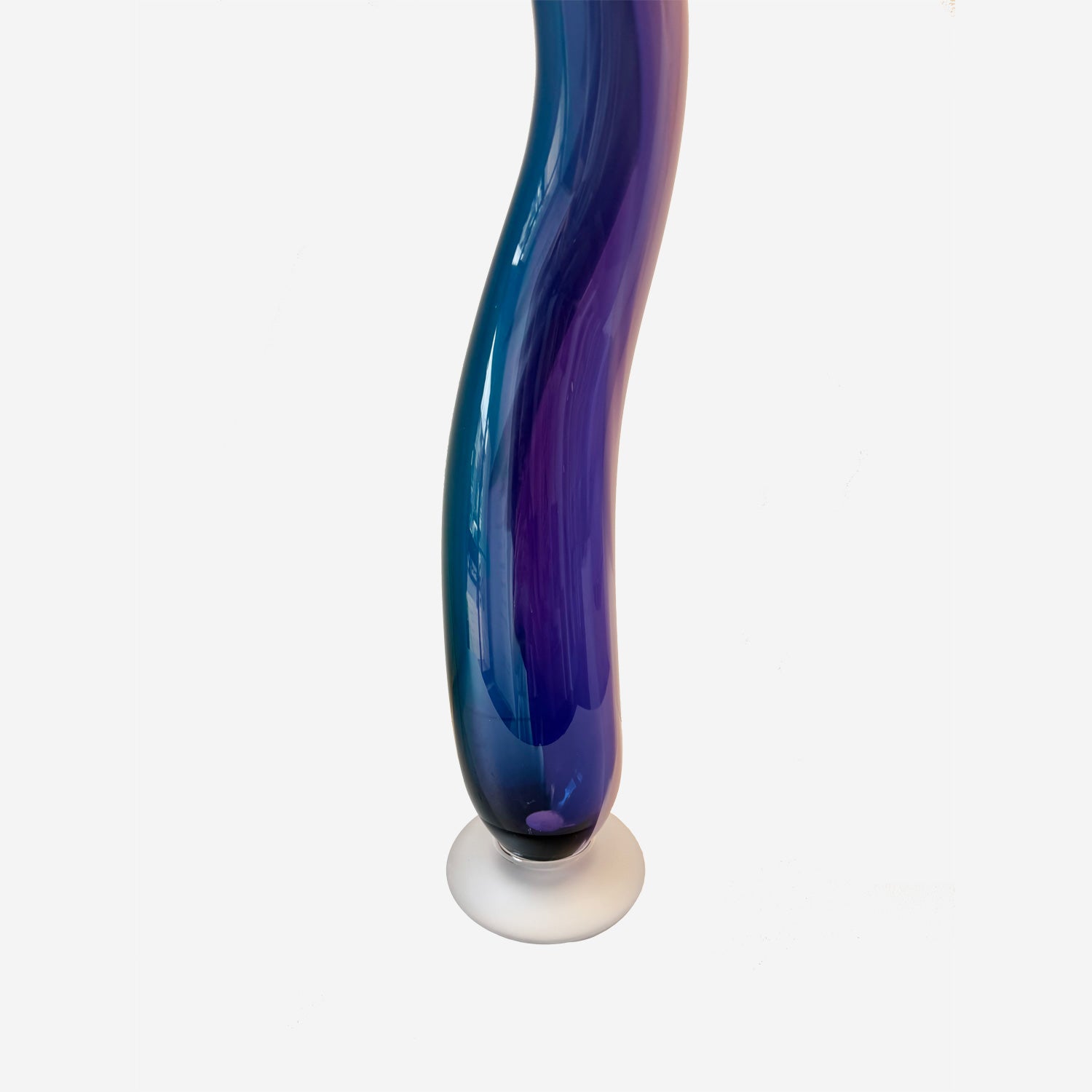 Kelp Spire Blue/Purple 3 Detail View - Petroff Gallery - Glass Art
