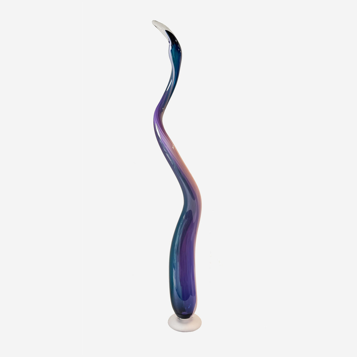Kelp Spire Blue/Purple 3 - Petroff Gallery - Glass Art