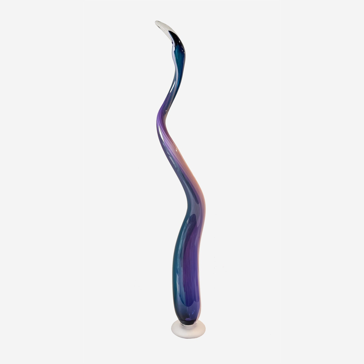 Kelp Spire Blue/Purple 3 - Petroff Gallery - Glass Art