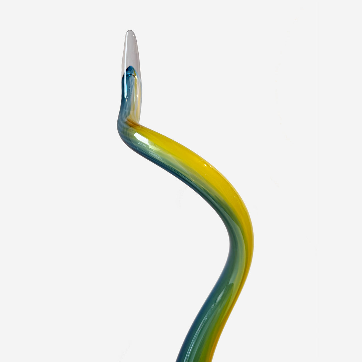 Kelp Spire Green/Yellow/Blue 1 Detail View - Petroff Gallery - Glass Art