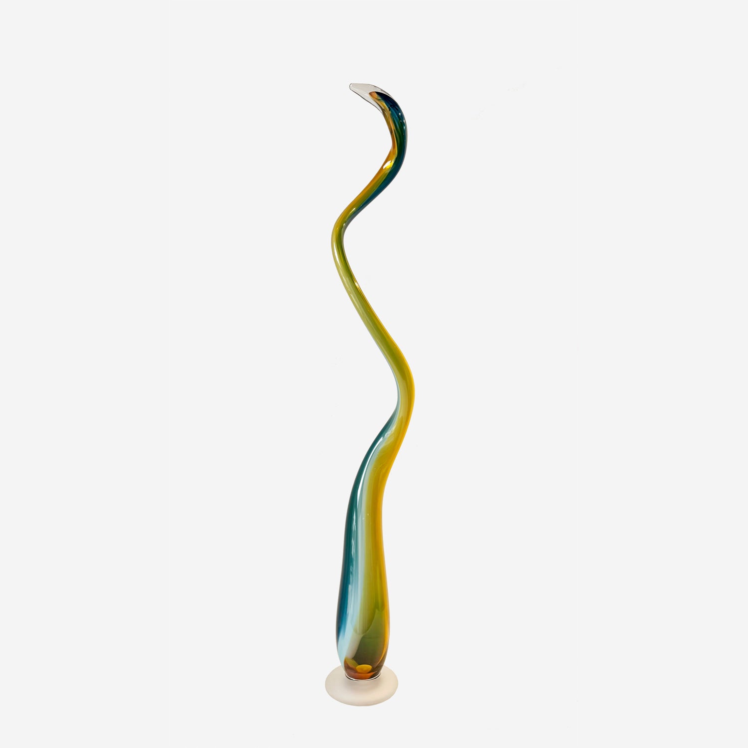 Kelp Spire Green/Yellow/Blue 2 - Petroff Gallery - Glass Art